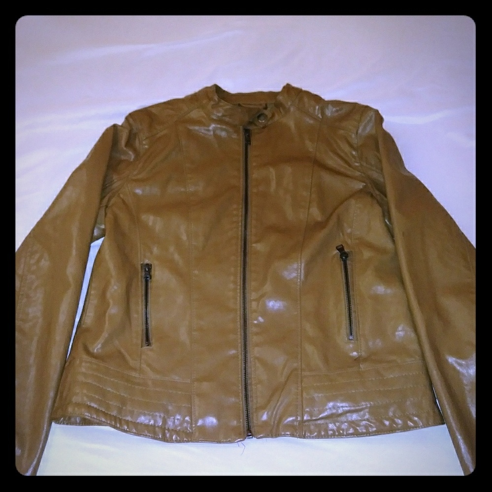 Brown pleather jacket